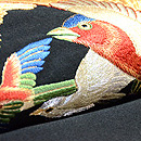 群れ鳥の綴れ袋帯 　質感・風合