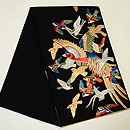 群れ鳥の綴れ袋帯 　帯裏