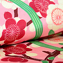 梅枝と水仙の図染め名古屋帯 　質感・風合