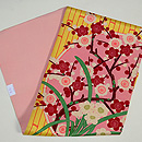 梅枝と水仙の図染め名古屋帯 　帯裏