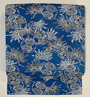 藍型染め名古屋帯