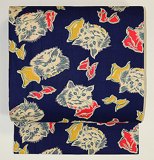 猫尽くし名古屋帯