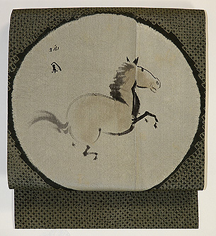 駿馬の図名古屋帯