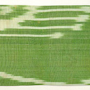 白と緑アンティークアドラス名古屋帯　前中心