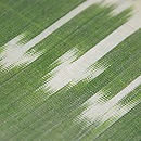 白と緑アンティークアドラス名古屋帯　質感・風合