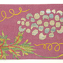 葡萄のスザニと鳶八丈名古屋帯　前中心