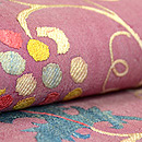 葡萄のスザニと鳶八丈名古屋帯　質感・風合