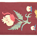 ザクロのスザニと黄八丈名古屋帯　前中心