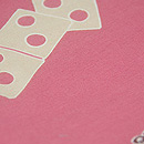 サイコロ柄更紗帯　質感・風合