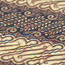 ソガ染め更紗帯　質感・風合