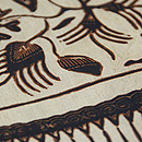 ロチャン絹更紗の名古屋帯　質感・風合