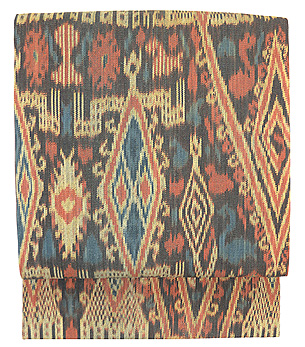 カリマンタン島縞絣布の名古屋帯