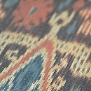 カリマンタン島縞絣布の名古屋帯　質感・風合