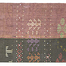 インドネシア蝶々模様紋織名古屋帯　前中心