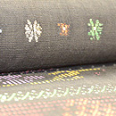 インドネシア蝶々模様紋織名古屋帯　質感・風合