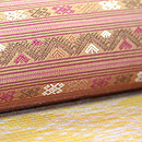 ラオス絹紋織名古屋帯　質感・風合