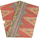 三角モチーフのインド更紗名古屋帯　帯裏