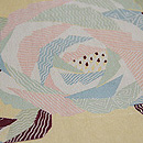 アールデコ薔薇と蝶文様名古屋帯　質感・風合