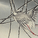 百舌鳥の図名古屋帯 質感・風合