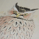 みみずくの図名古屋帯 質感・風合