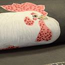 にわとりの図名古屋帯　質感・風合