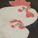 にわとりの図名古屋帯　質感・風合