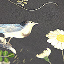 春の草花と鳥の図刺繍帯　質感・風合