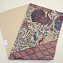 鳥獣文様インド更紗名古屋帯　帯裏