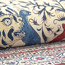 鳥獣文様インド更紗名古屋帯　質感・風合