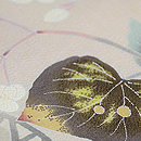 羽田登喜男作秋海棠 手描き友禅名古屋帯 質感・風合