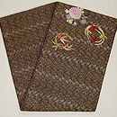 四君子刺繍丸帯　帯裏