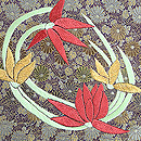 四君子刺繍丸帯　質感・風合