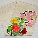 桜と菊丸紋の刺繍名古屋帯 帯裏