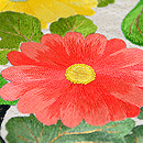 桜と菊丸紋の刺繍名古屋帯 菊の刺繍