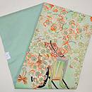 桜下に源氏車名古屋帯　帯裏