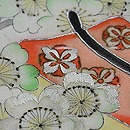 桜下に源氏車名古屋帯　桜の刺繍