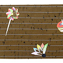 子犬におもちゃ尽くし刺繍名古屋帯　前中心