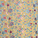 花唐草文様錦綸子名古屋帯　前中心