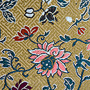 花唐草文様錦綸子名古屋帯　質感・風合