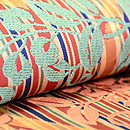 川島織物製 桧垣に藤文様袋帯 質感・風合