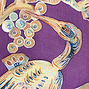 極楽鳥の染め名古屋帯 質感・風合