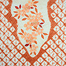 桜と枝垂れ藤刺繍絞り名古屋帯　前中心