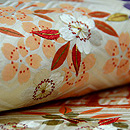 桜と枝垂れ藤刺繍絞り名古屋帯　質感・風合