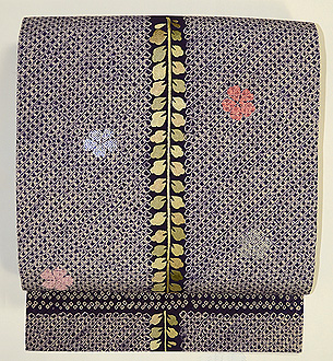 藤文様疋田絞り名古屋帯