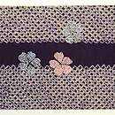 藤文様疋田絞り名古屋帯　前中心