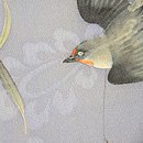 枝垂れ柳に燕の図名古屋帯　質感・風合