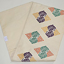 俵屋製　七宝に唐草菱名古屋帯　帯裏