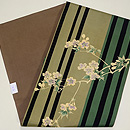 棒縞に桜の名古屋帯 帯裏