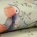 桜下に鴛鴦の図名古屋帯 質感・風合