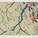 桜下に鴛鴦の図名古屋帯 前中心